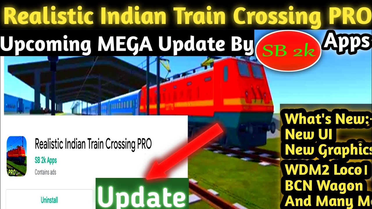 Realistic Indian Train Crossing PRO|By SB 2K Apps|Upcoming Mega Update