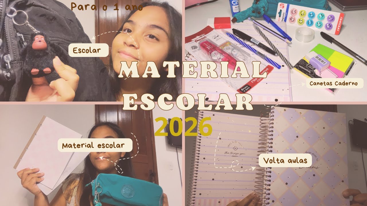 Meu material escolar 2026✨📚| 1 Ano do Ensino Médio 