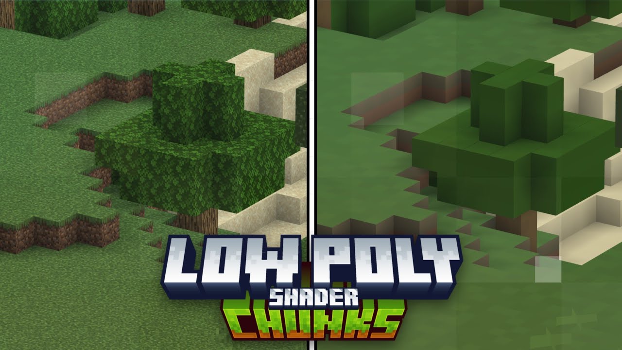 Low Poly Chunks Shader Official Release | MCBE/MCPE