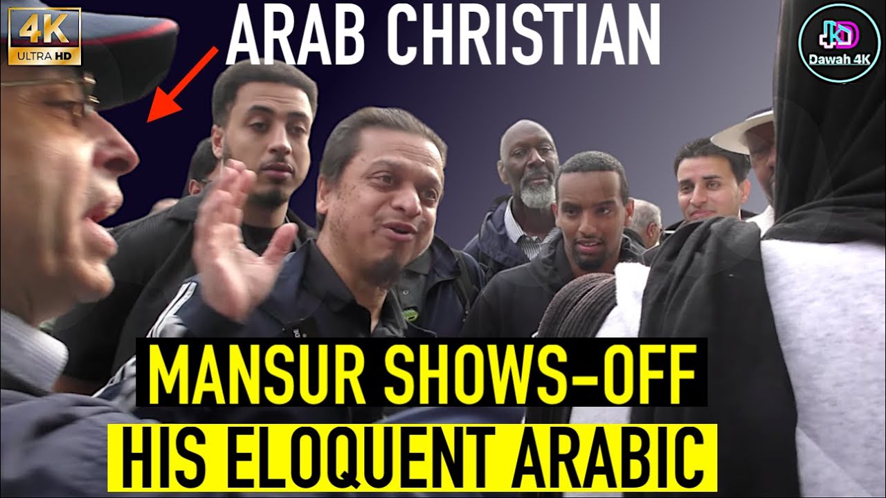 MANSUR SHOWS-OFF HIS ELOQUENT ARABIC! SPEAKERS CORNER