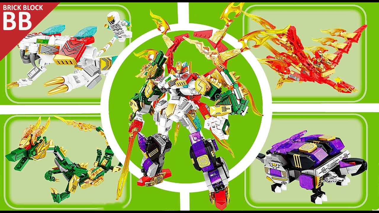 LEGO Combiner Sacred Beast ⚡️ Unboxing Speed Build How to make Robot Transformers 4in1 Sembo 103237