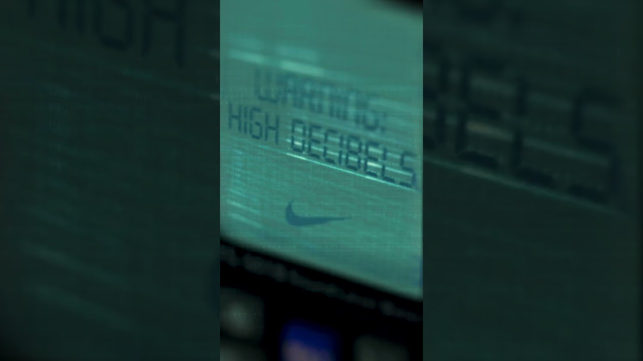 Warning: High decibel levels detected.
