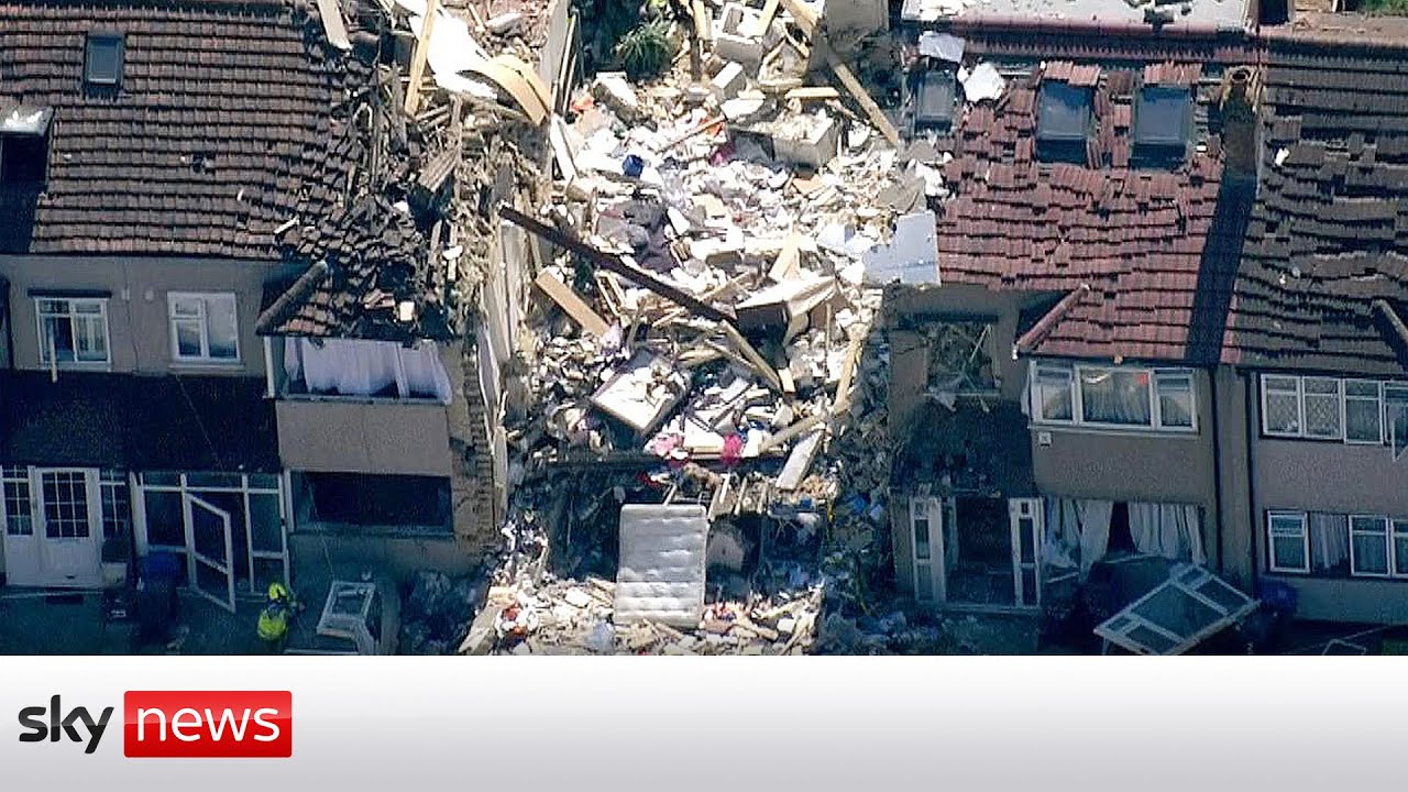 Three children rescued as blast demolishes home