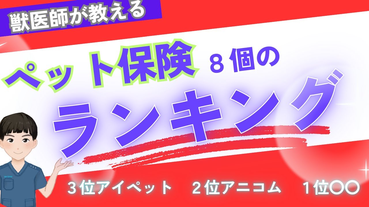 【獣医師が忖度なしで】ペット保険ランキング！いいとこ悪いとこ徹底解剖！