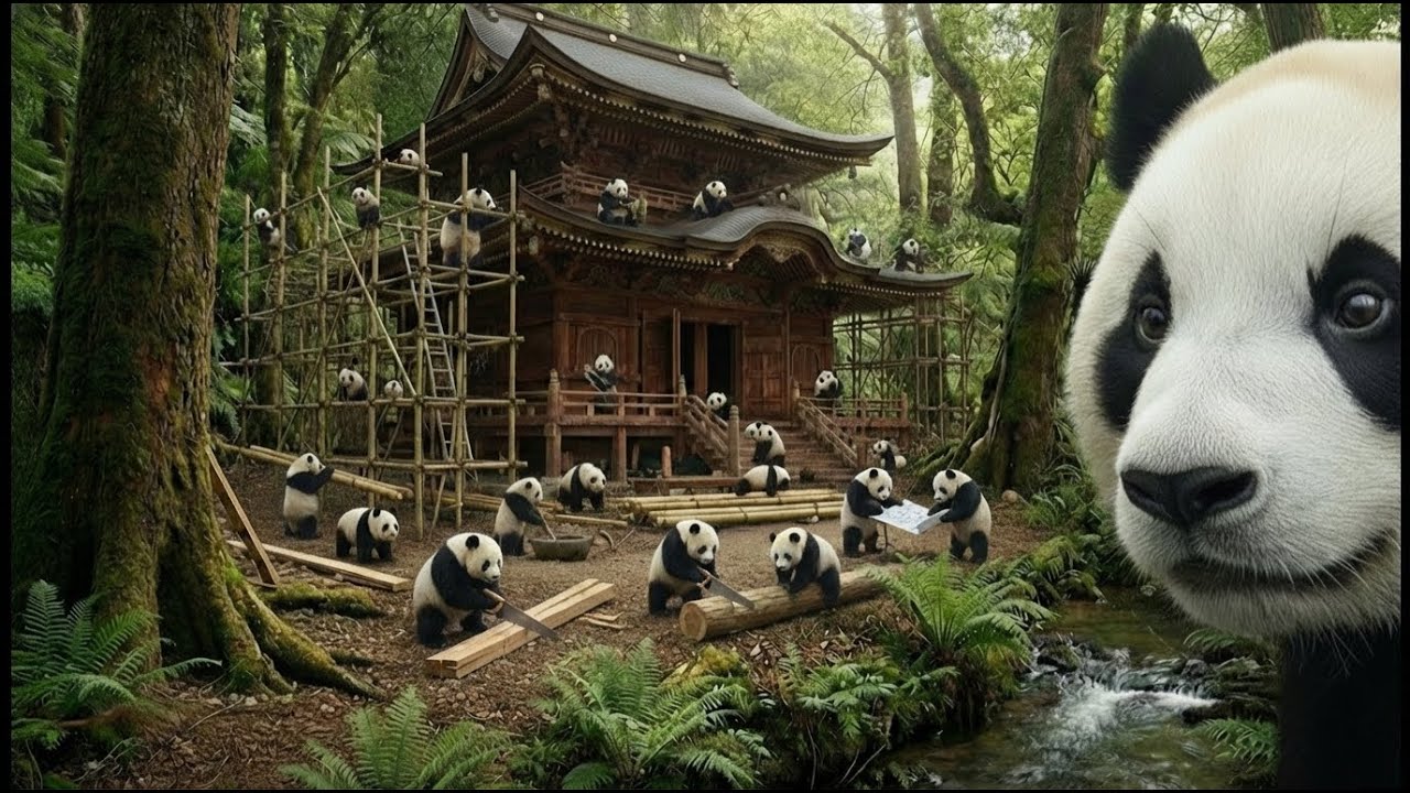 These Pandas Are CONSTRUCTION GENIUSES... Wait Until You See Their Bamboo Palace!