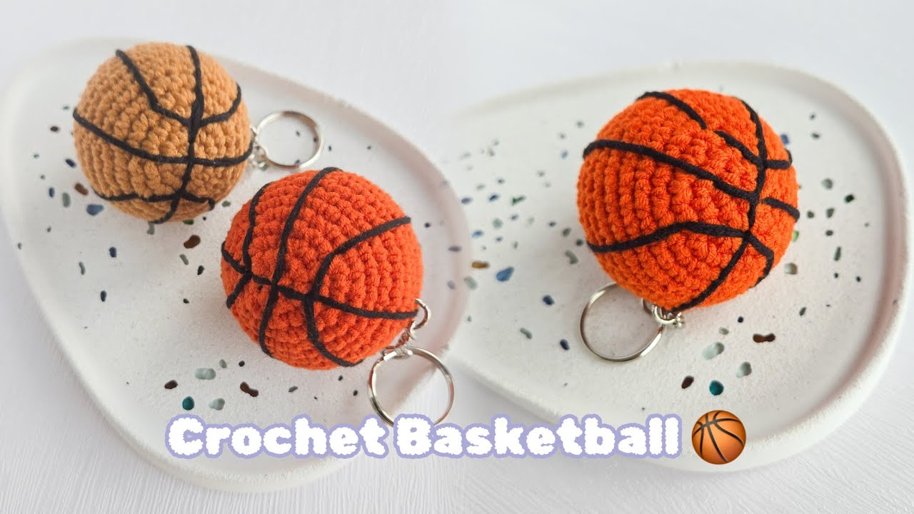 保姆級籃球鉤針教學 保麗龍球填充｜體驗短針的變化 How to Crochet Basketball