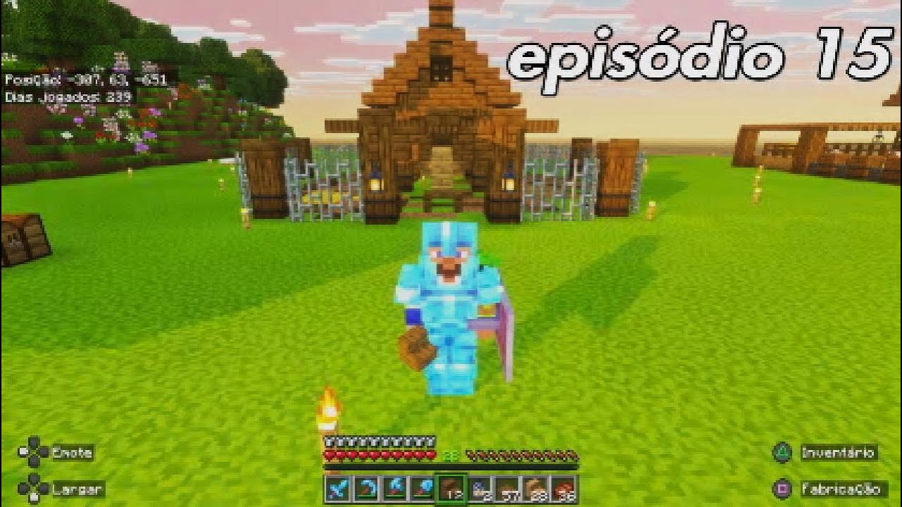 Construindo￼ a casa para as galinhas, saga Minecraft, episódio 15