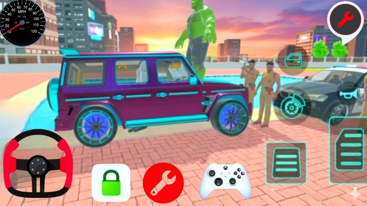 💪 Big Spider-Man Fighting with the police🤑 unlimited Car Drive 🚗 Indian Theft Aura Simulator Part 4