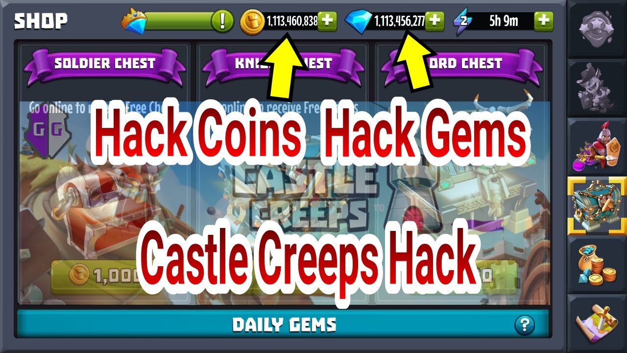 Castle Creeps Hack Coins And Gems With Game Guardian