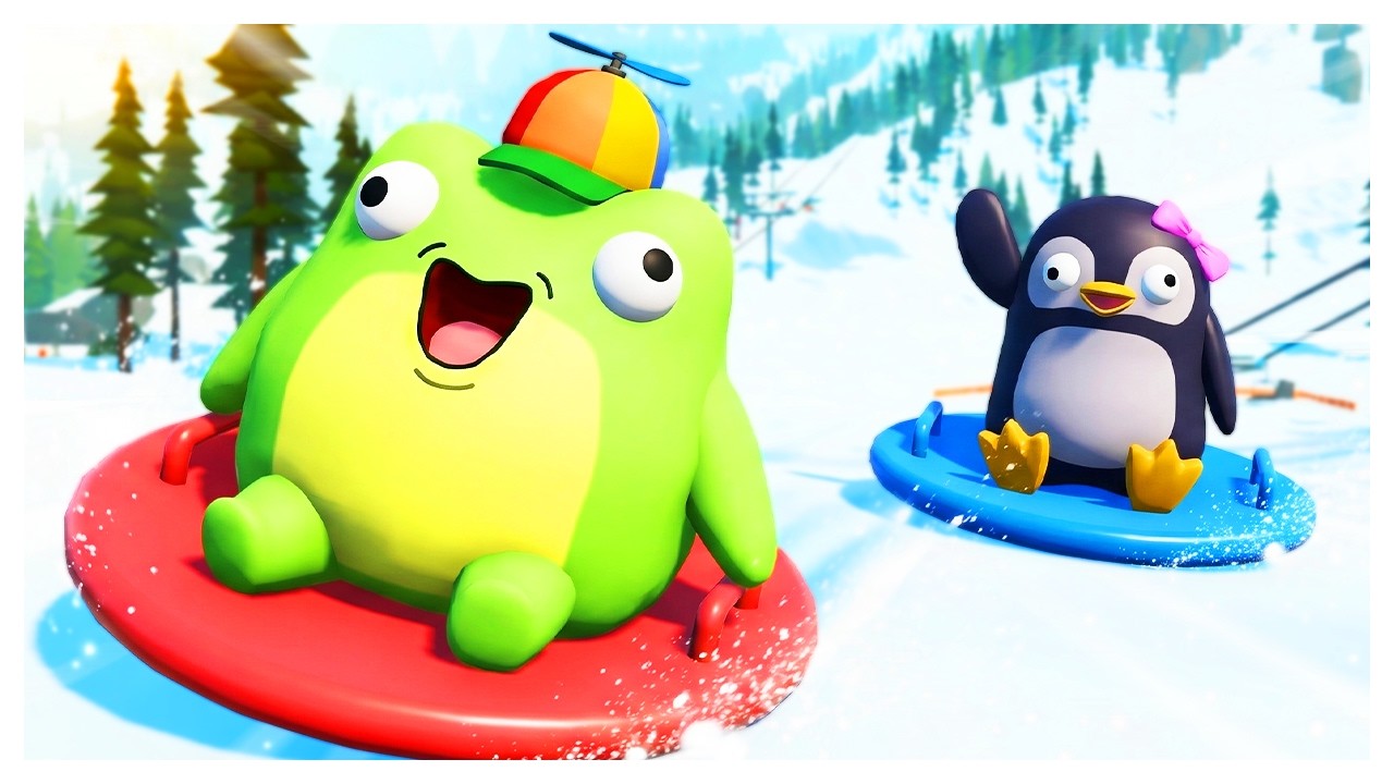 DEBILE zjeżdżają NA SANKACH przez 15 minut | Sledding Game
