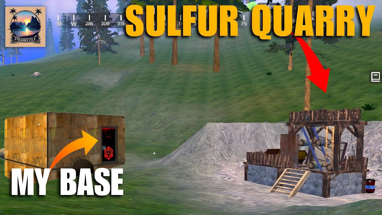 I Built my BASE Next to SULFUR QUARRY - Stranded Isle 
