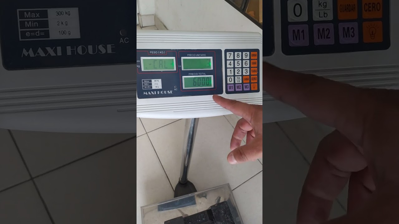 AJUSTE CALIBRACION BALANZA MAXIHOUSE MAXI HOUSE