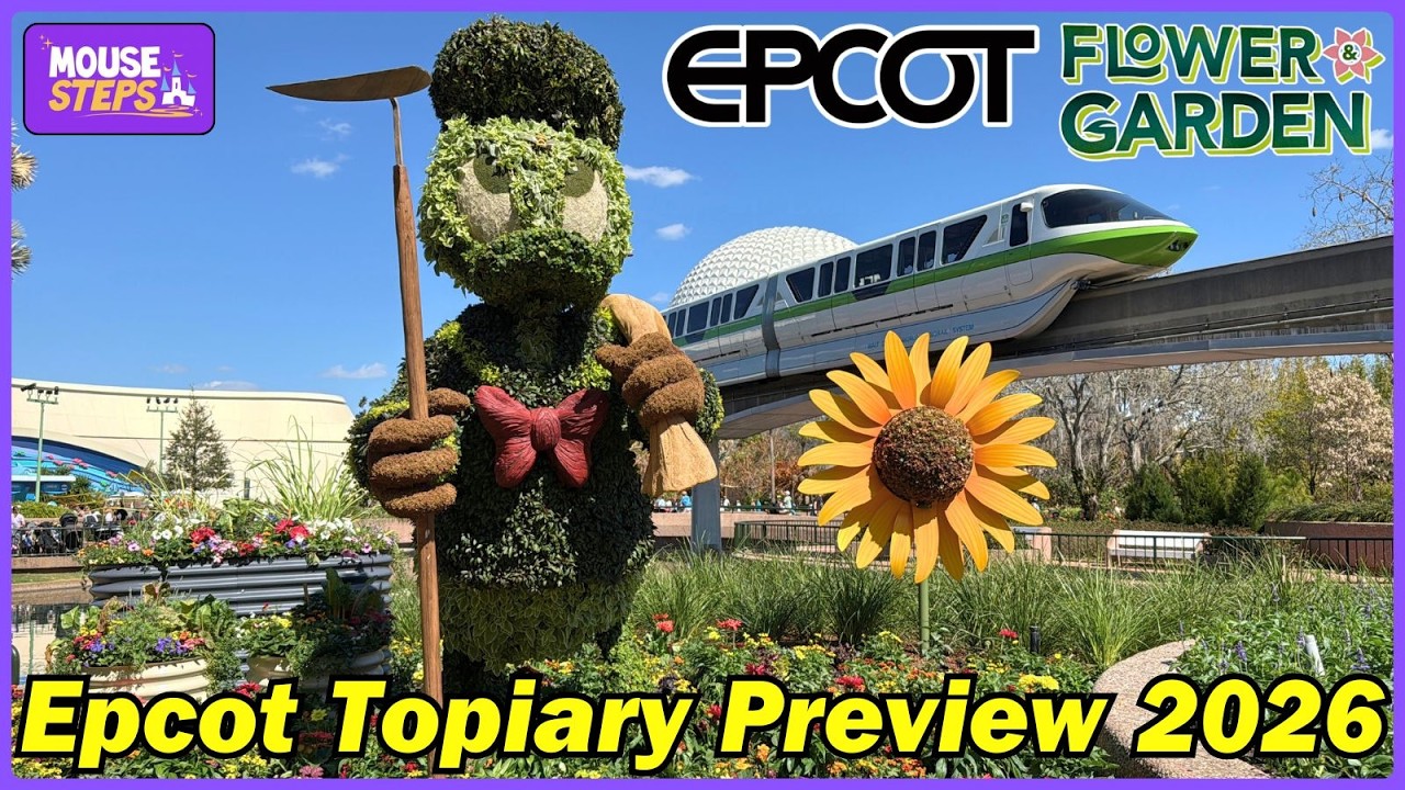 First Topiary Preview for Epcot International Flower & Garden Festival 2026 (4K) - Walt Disney World