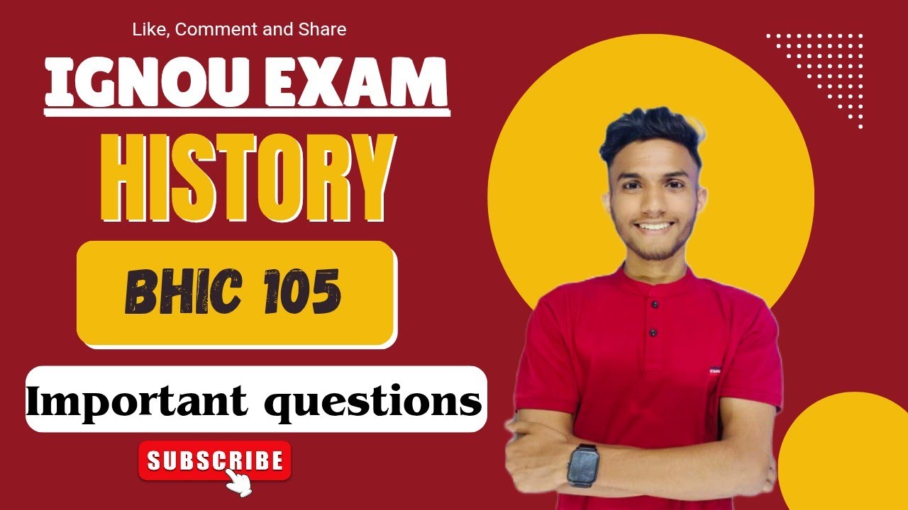BHIC 105 HISTORY OF INDIA  | Part 3 | IMPORTANT QUESTION | IGNOU WALAY