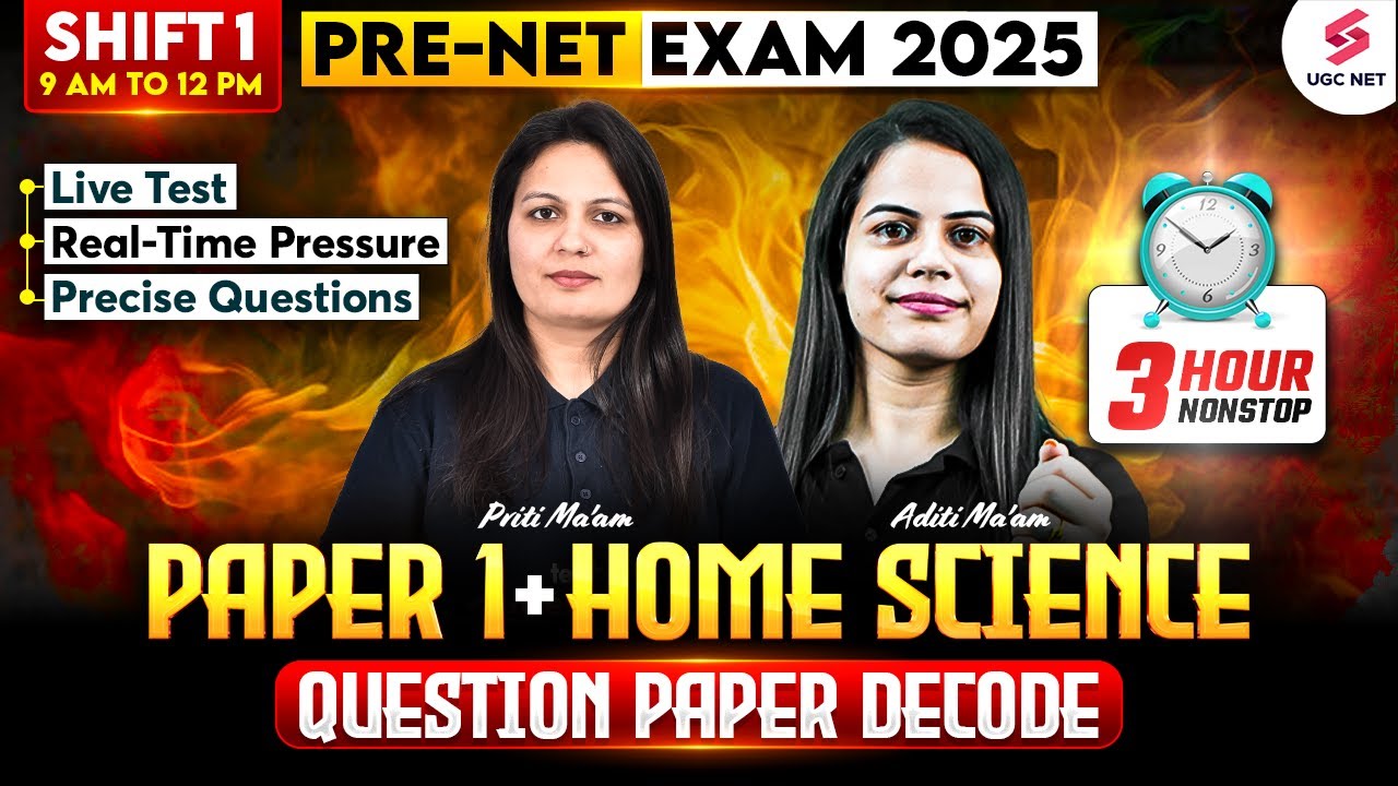 UGC PRE NET 2025 | UGC NET Paper 1 & Home Science Preparation | UGC NET Paper 1 & Home Science Paper