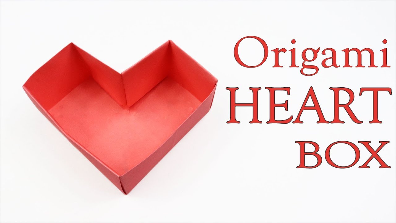 Origami Heart Box - How to Make a Paper Heart Box - Easy Paper Origami