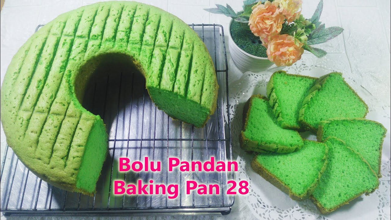 BOLU PANDAN LEMBUT, UKURAN JUMBO, menggunakan Baking Pan 28