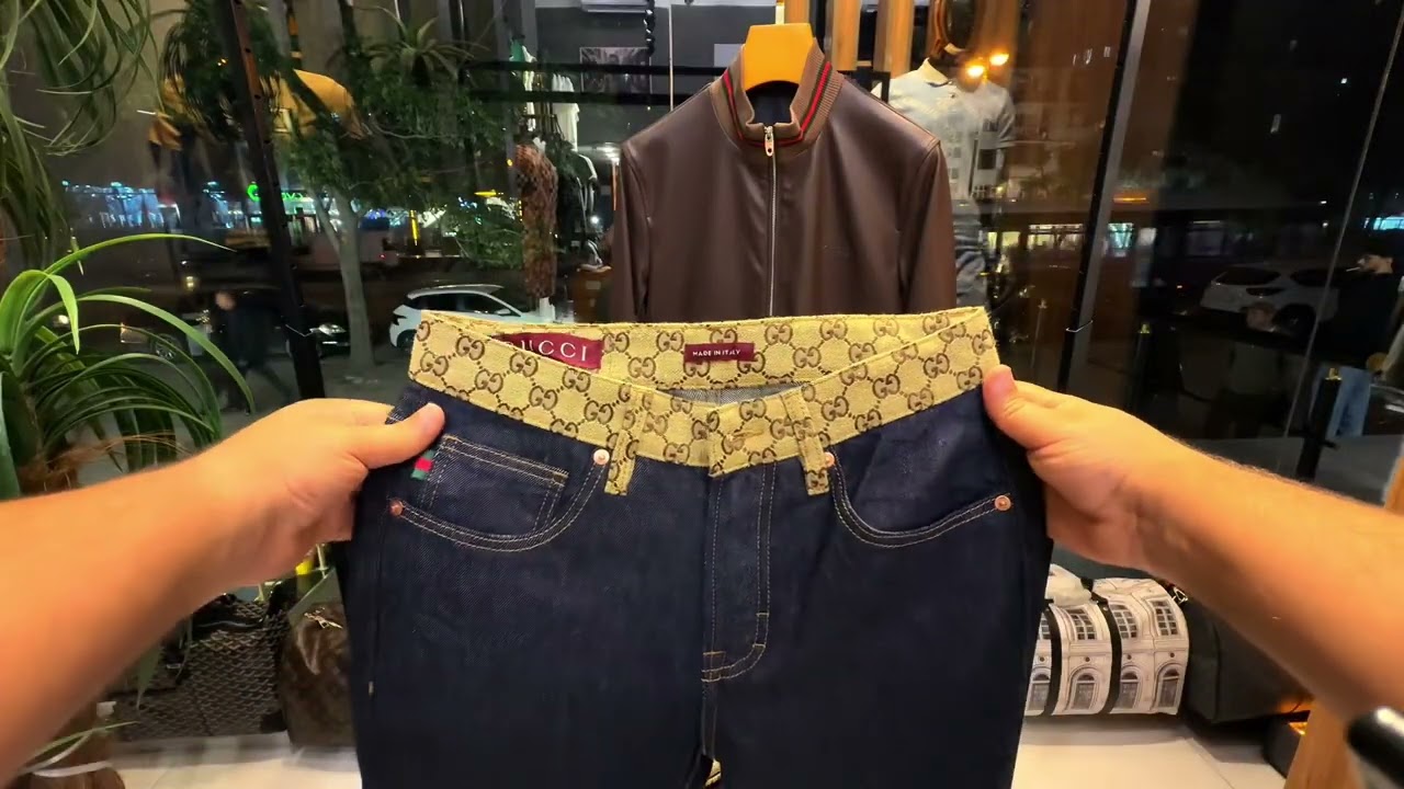 Luxury Gucci Outfit | Leather Jacket + Jeans + Sneakers Full Set 2025