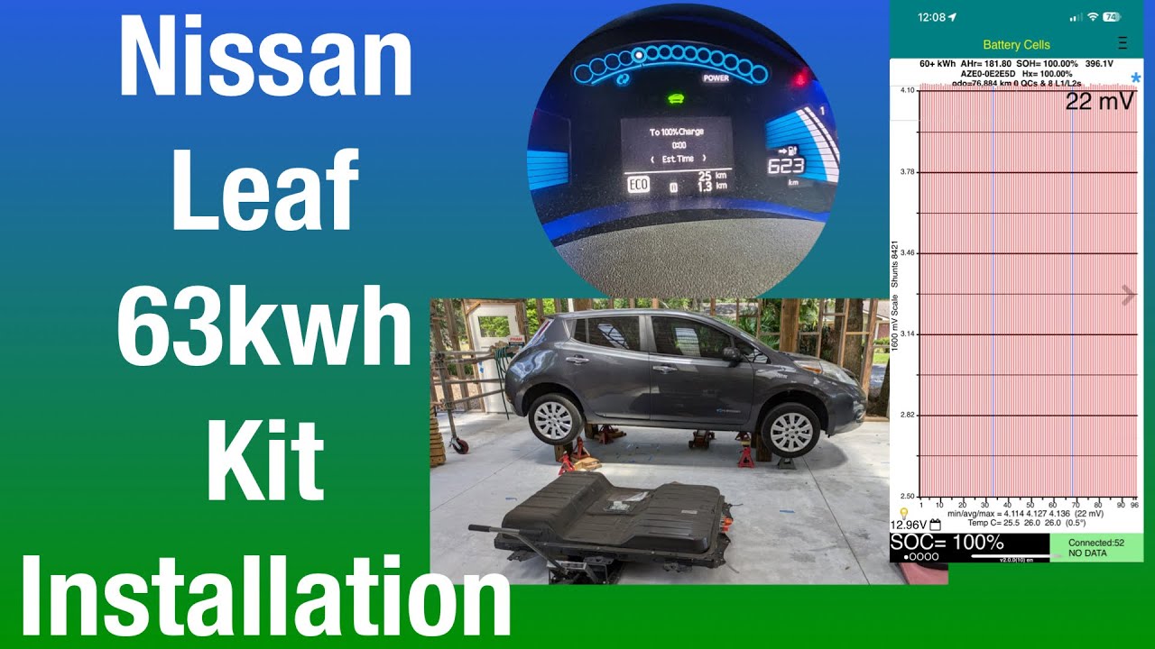 Nissan leaf 63kwh CATL modules kit installation in process.