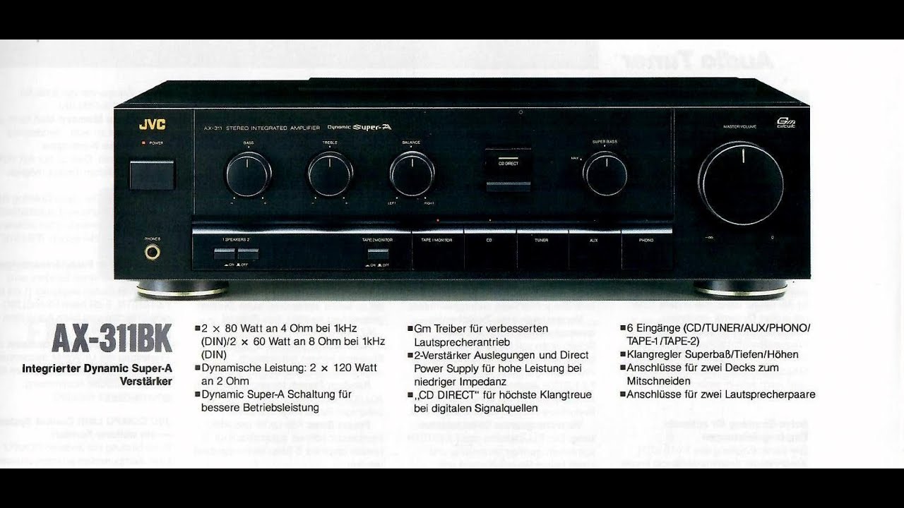 JVC AX-311 Uszkodzony co zastaniemy wewnątrz nie wiem.
