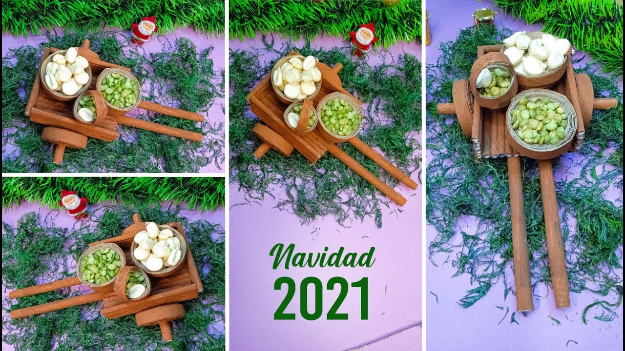 CARRETA PARA DECORAR UN NACIMIENTO NAVIDEÑO 2021🎄Ideas para decorar un Pesebre Navideño-BELENES 2021