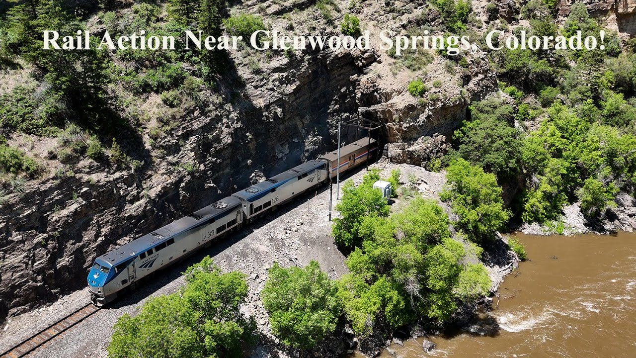Rail Action Near Glenwood Springs, Colorado!