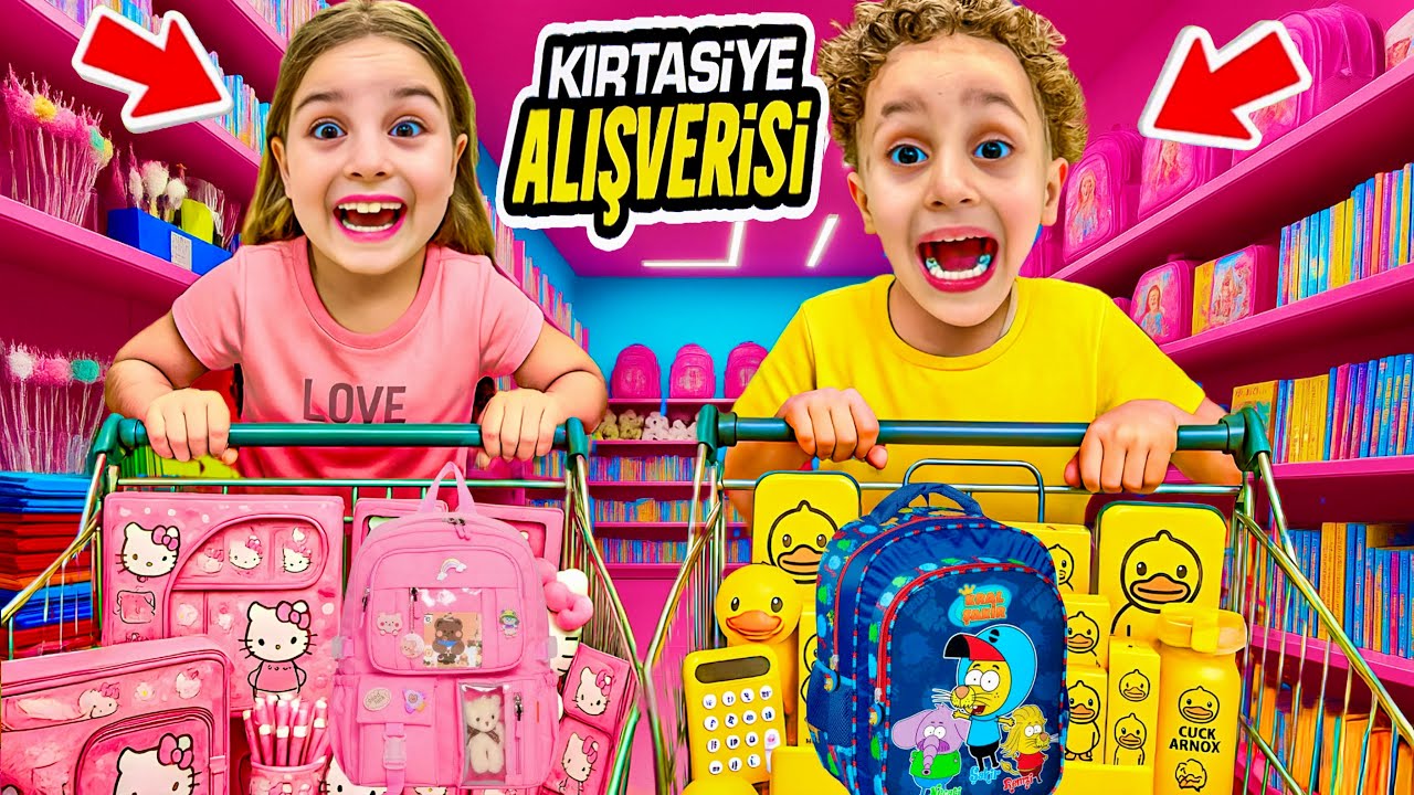 KUZEY ELİF DEV KIRTASİYE ALIŞVERİŞİ YAPTIK !! BABAM ÇILDIRDI !!