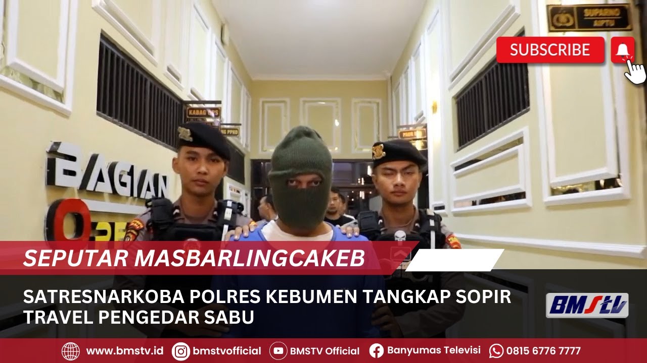 SATRESNARKOBA POLRES KEBUMEN TANGKAP SOPIR TRAVEL PENGEDAR SABU