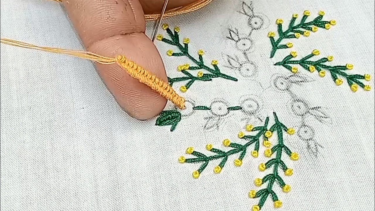 Magical Rolled Picot Beautiful Embroidery Design | Unique Embroidery Stitches