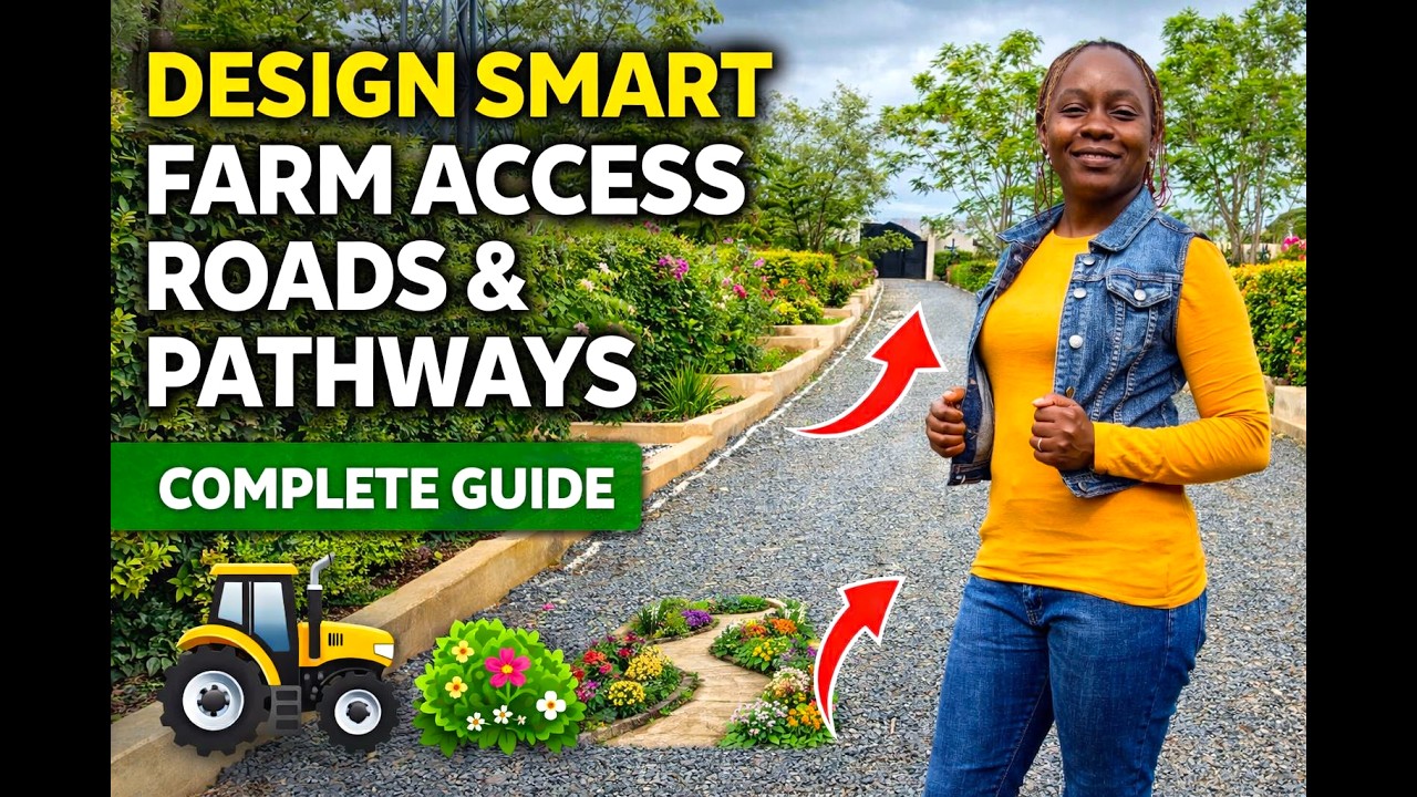 How to Design Beautiful Farm Access Roads, Driveways & Pathways | Complete Farm Layout & landscaping