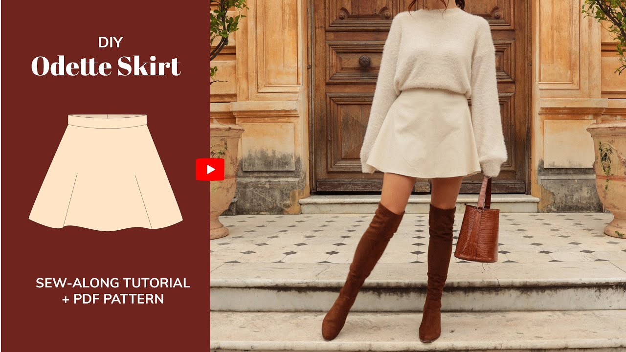 Odette Skirt | DIY High Waisted A-line Corduroy Skirt | Beginner-Friendly Sewing Pattern