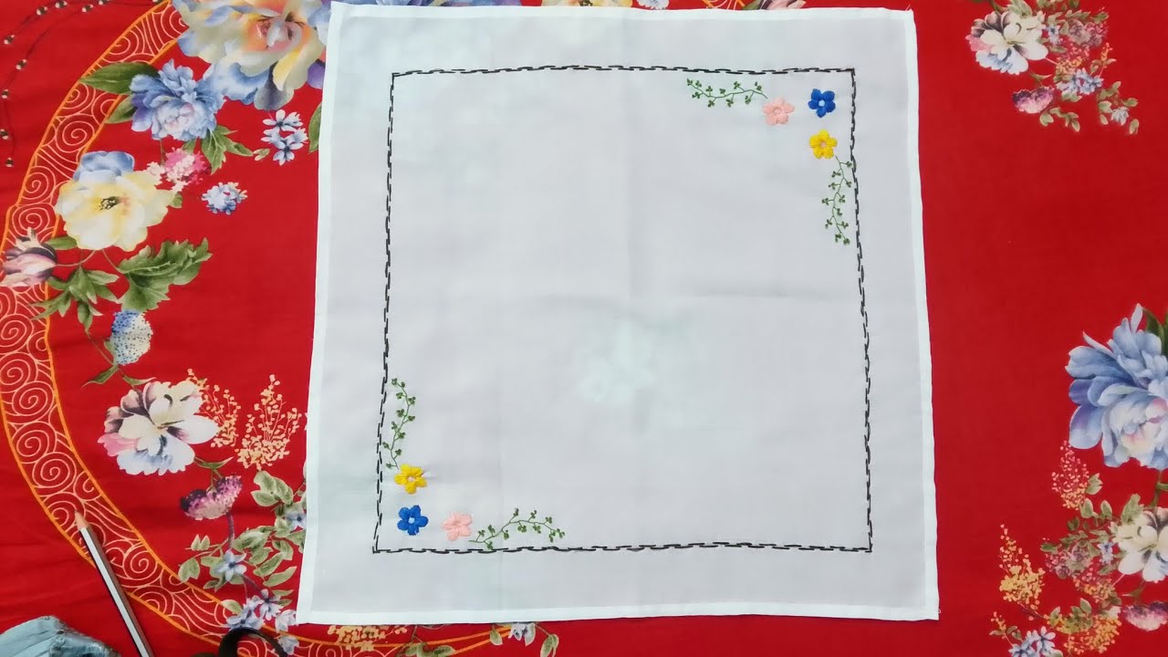 FAYA Fy Hand Embroidery Design87||Beautiful Handkerchief Embroidery Designs