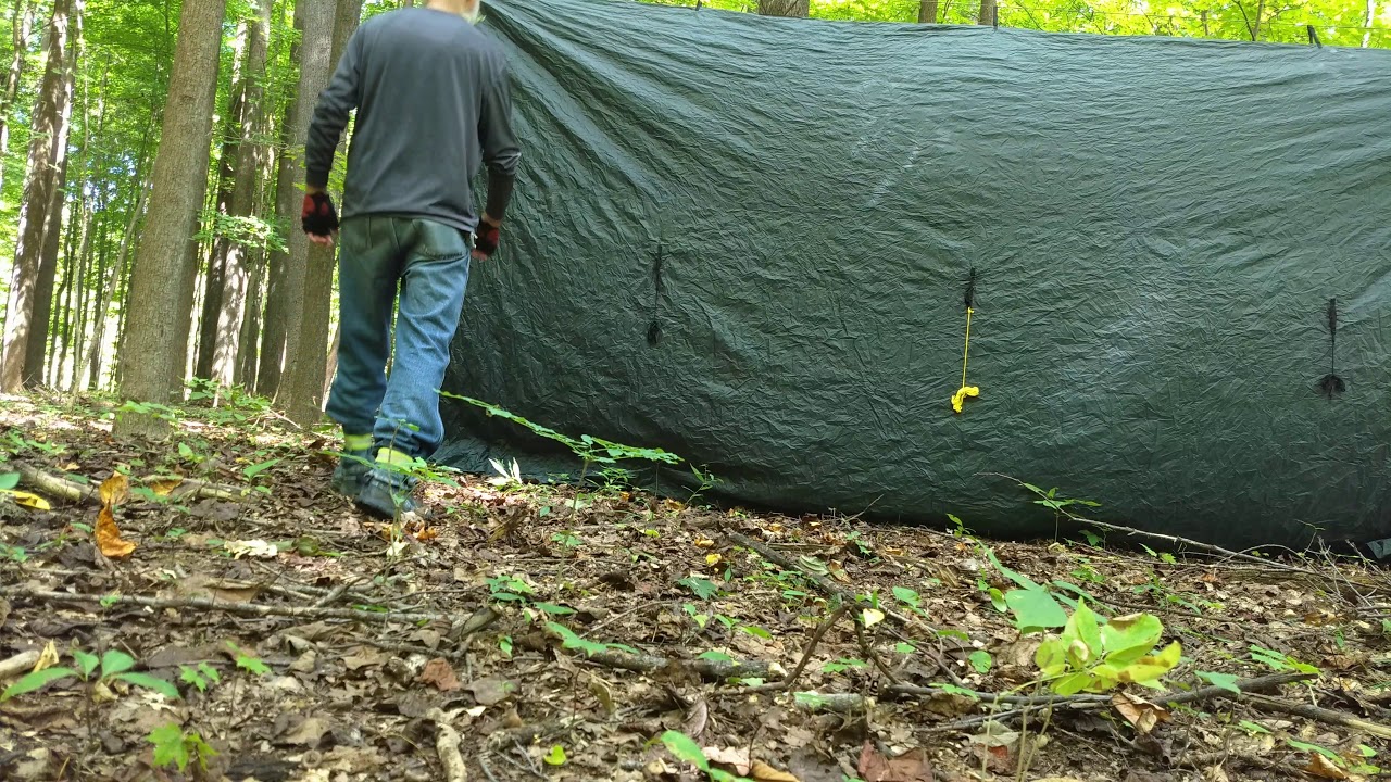 DD 5x5 tarp set up with cam jams