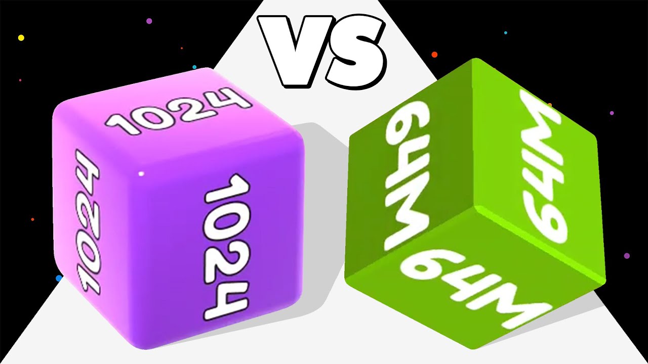 CUBE RUN 2048: ASMR Gameplay (vs) ROLL CUBE 2048: Large Number Merge Game