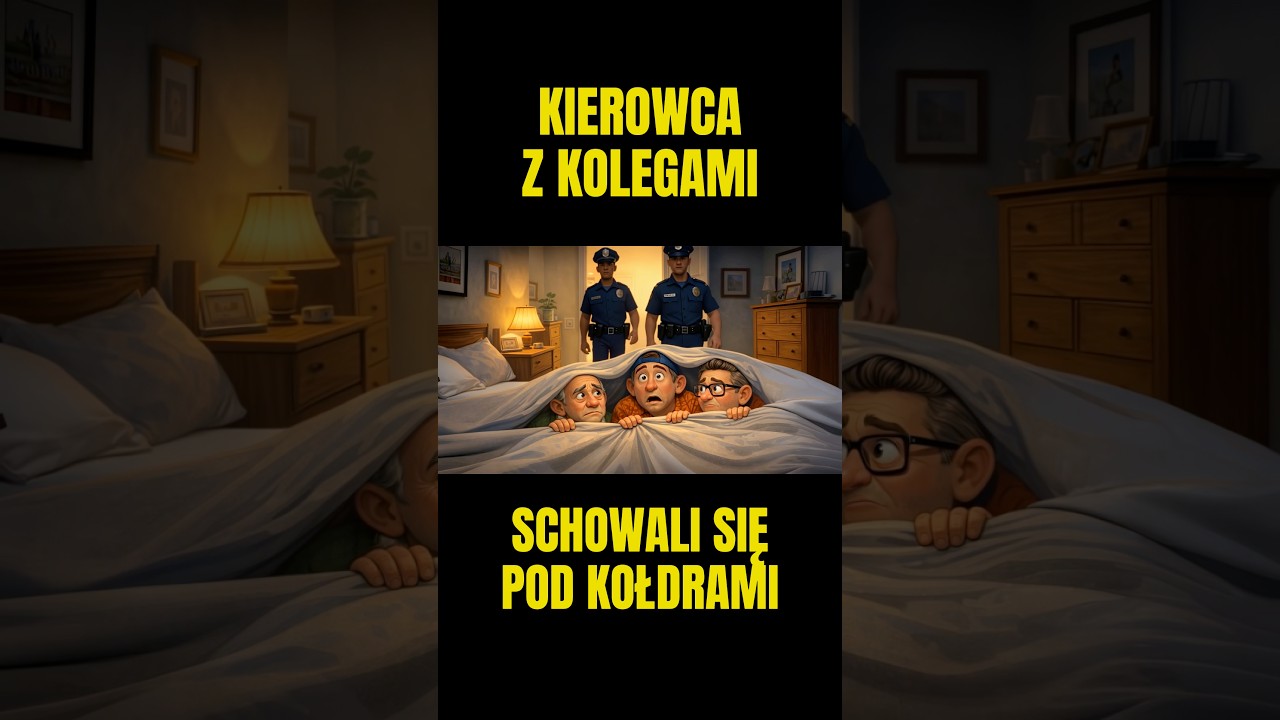 Kierowca z kolegami schowali się przed policjantami pod kołdrami 💁&zwj;♂️ #policja #podlasie #polska
