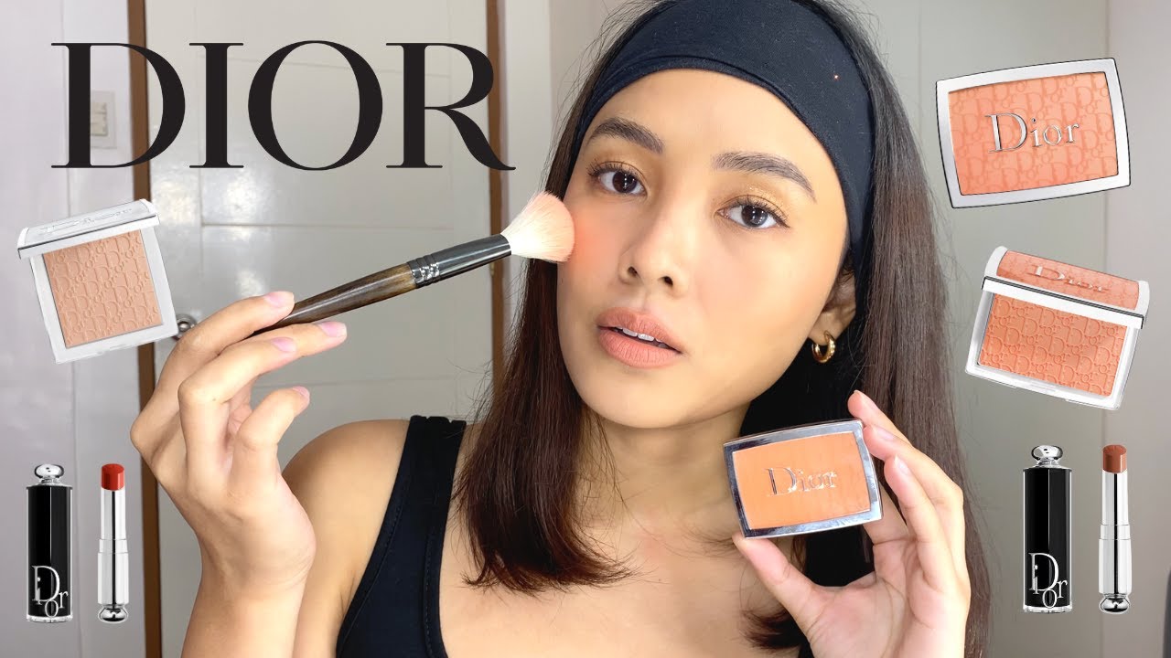 Dior Beauty 💄 Review and Swatches // Powder No Powder, Rosy Glow Blush, Addict Shine Lipstick 👄