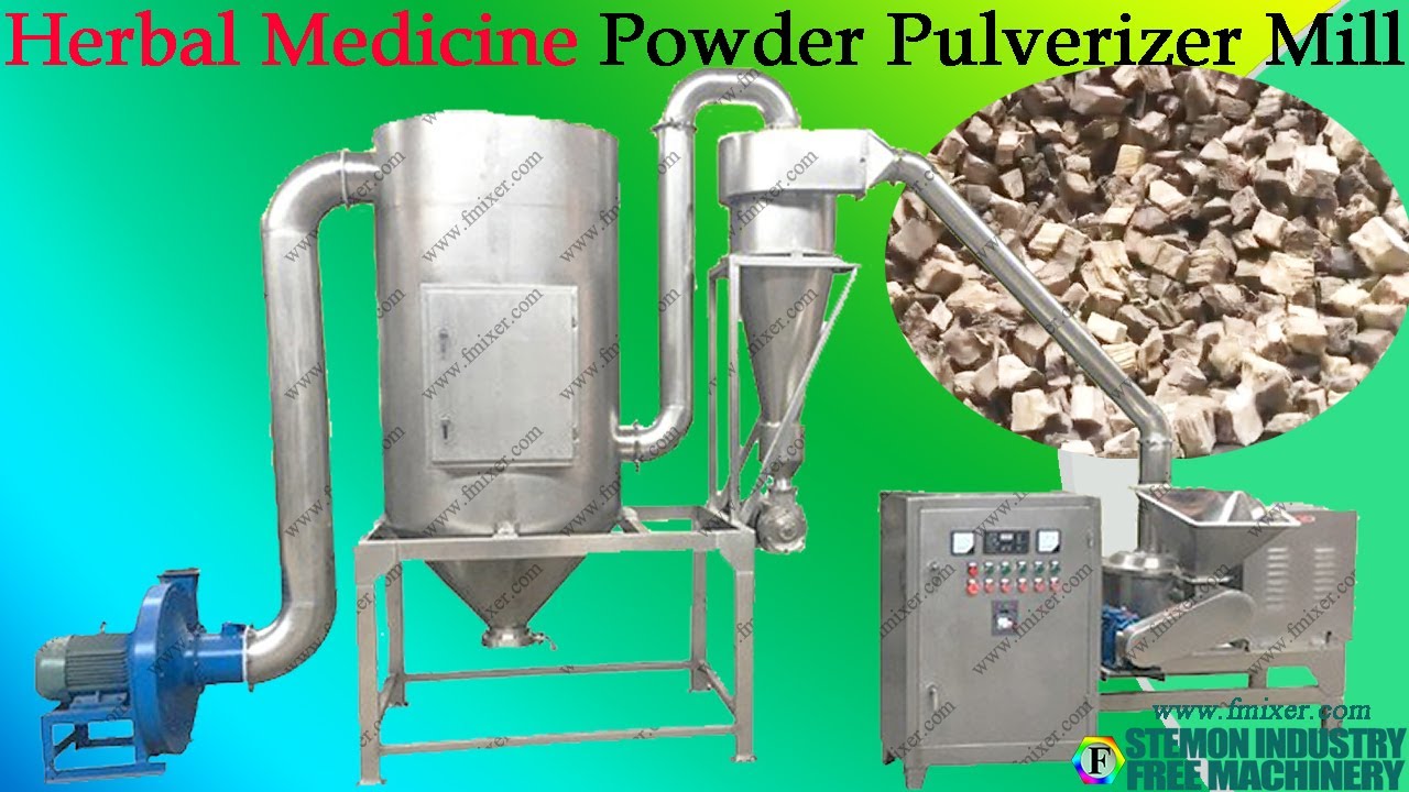 Herbal medicine grinder for herbs powder pulverizer flour mill machine by cyclone and dust collector