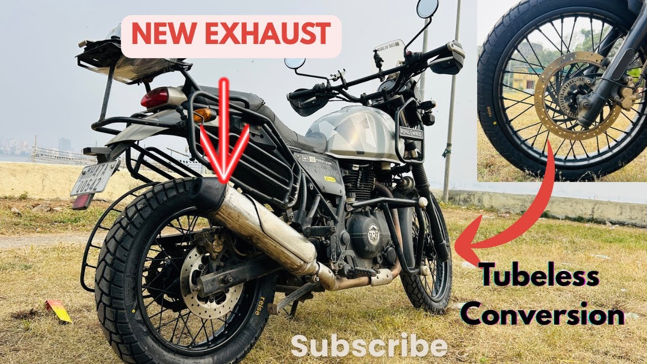 Stock rims Tubeless Conversion | Himalayan411 | new tyre reise moto | HDT Customs thankyou! | #vlog 