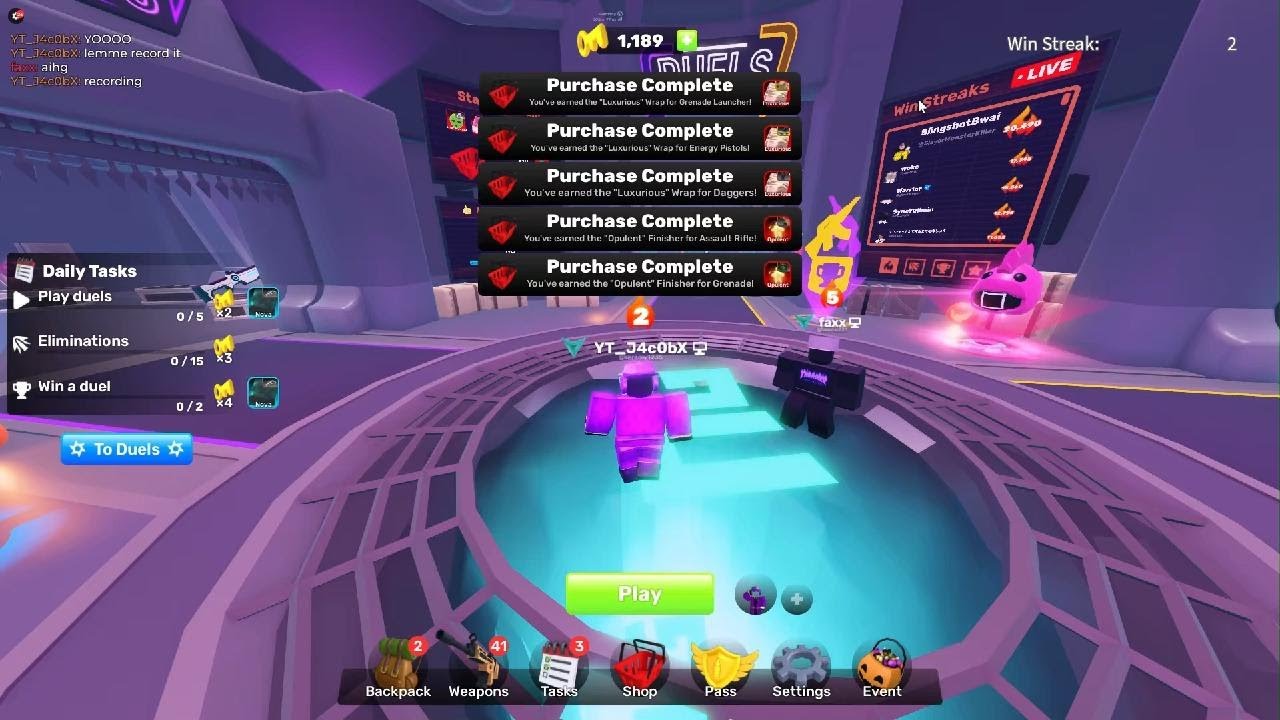 Spending 7k robux in Rivals