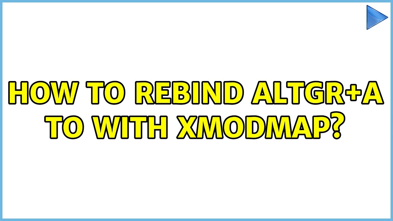 How to rebind AltGr+a to with xmodmap?