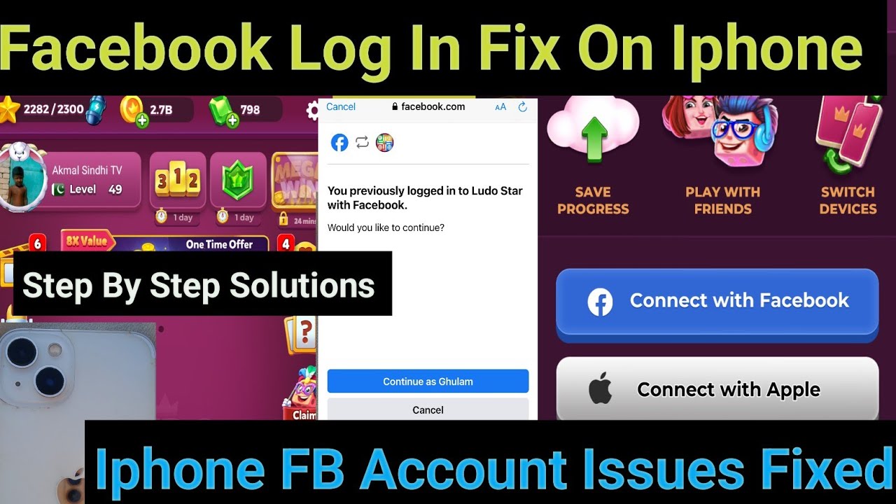 How to Solve Ludo Star Facebook Login Problem on iPhone & IPad (Step-by-Step Guide)