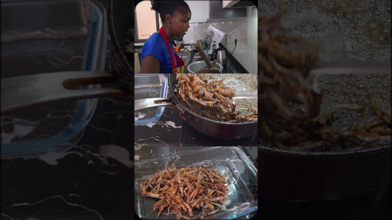 Rwandan quick healthy lunch. 5 minute meals. With Indagala (mukene/omena)  