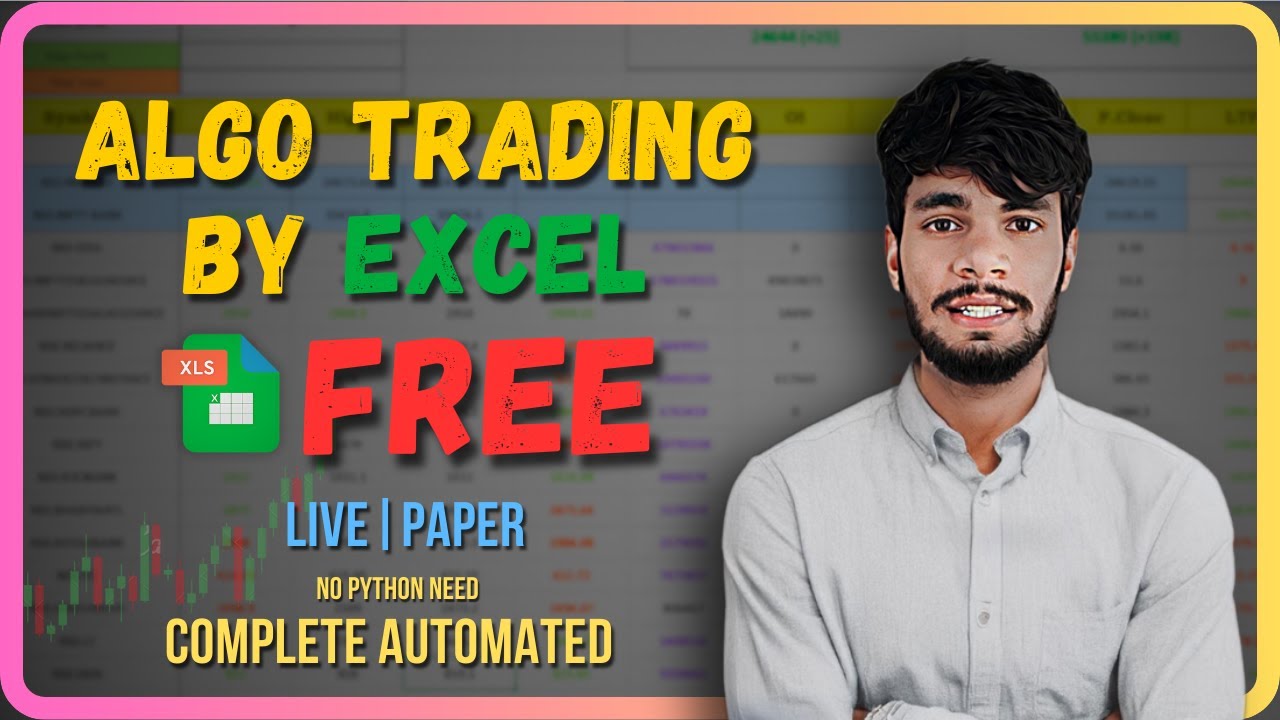Superfast Algo Trading by Excel | Free Excel Tool | No Python Required | Algoder