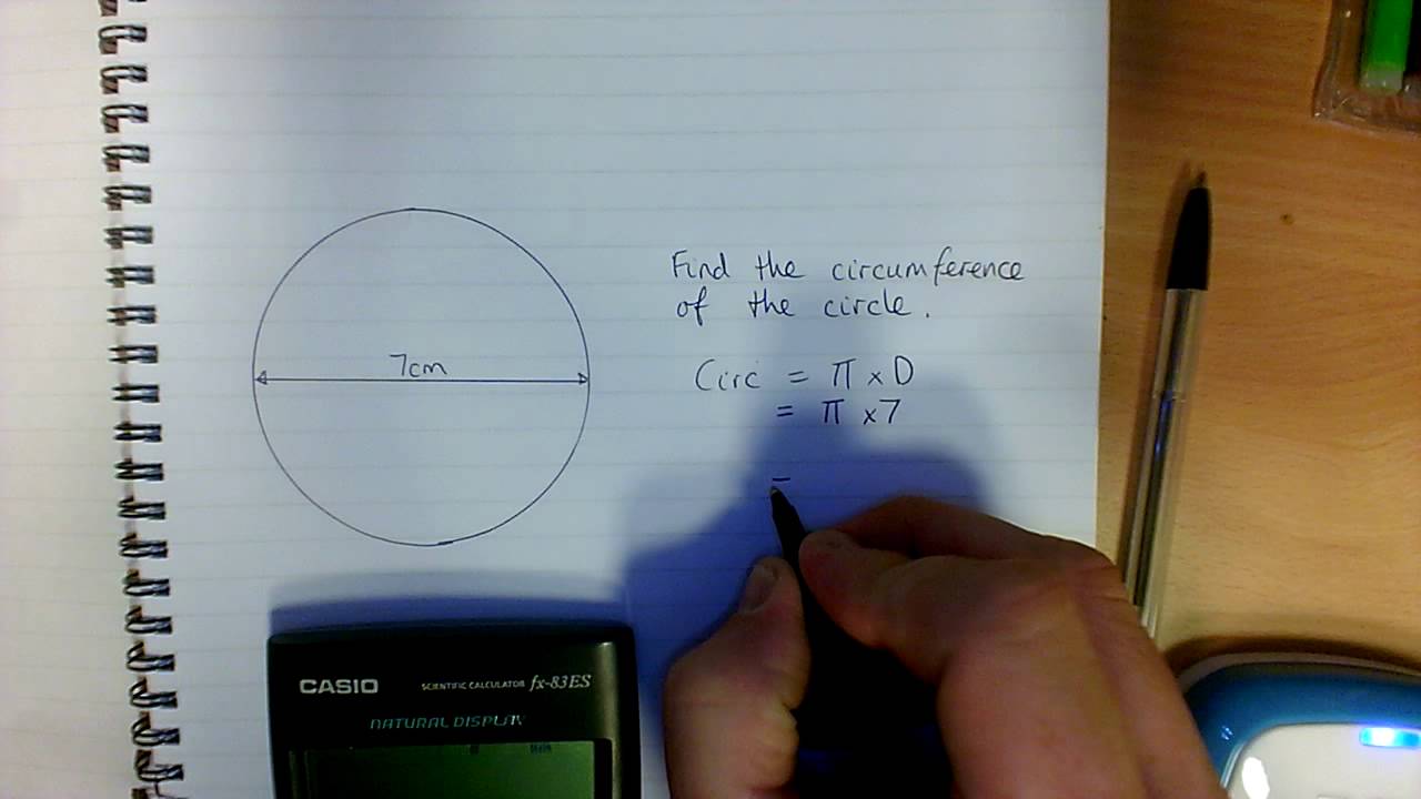 Finding Pi on the calculator and & using Pi