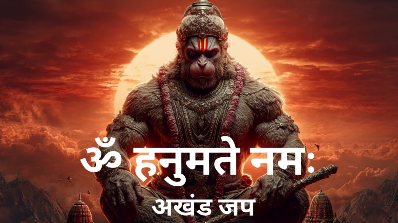 ॐ हनुमते नमः | 2+ Hour Non-Stop Chant for Strength, Peace & Protection