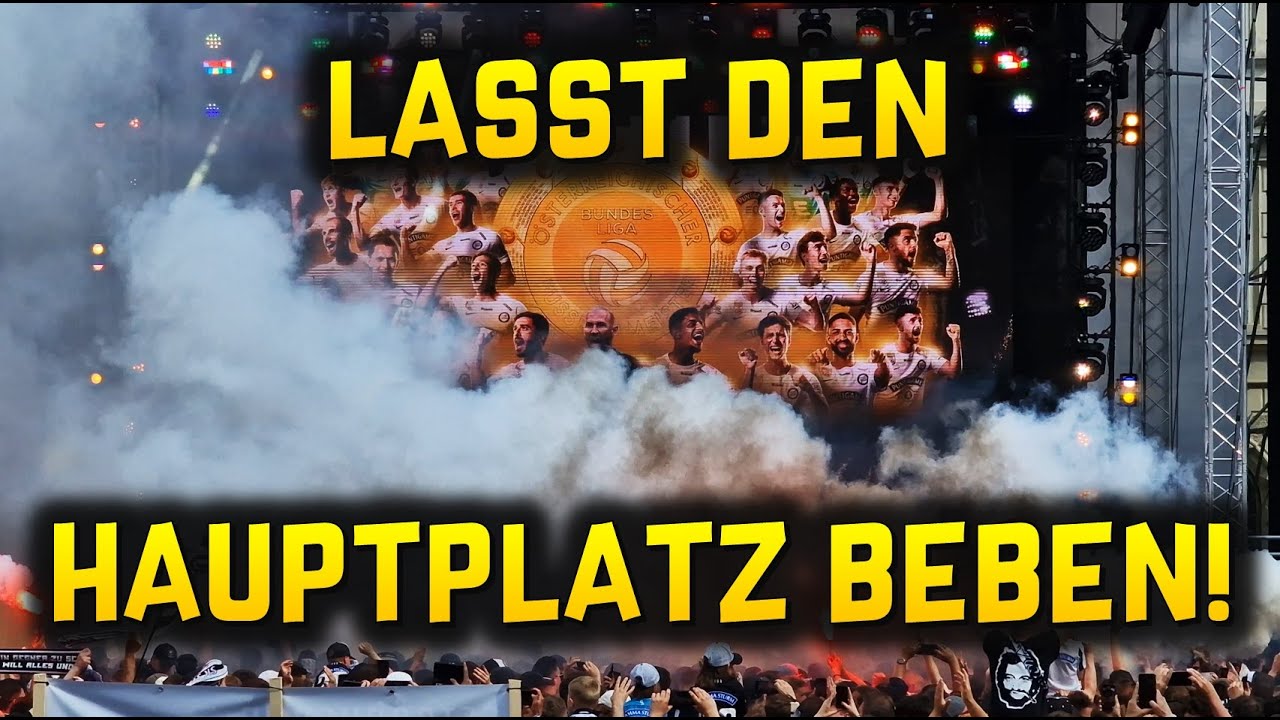 LASST DEN HAUPTPLATZ BEBEN! | DOUBLESIEGER-Feier SK Sturm Graz am Grazer Hauptplatz – Teil 1