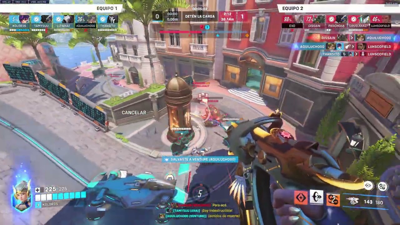 Overwatch 2 - Gameplay on Juno (competitive Diamond) - Circuit Royal 22/12/25