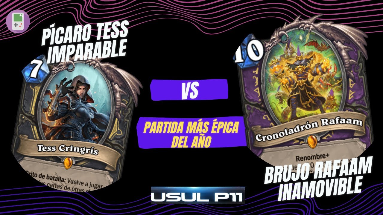Pícaro Tess Imparable VS Brujo Rafaam Inamovible - Hearthstone 2026  sin intensificar.