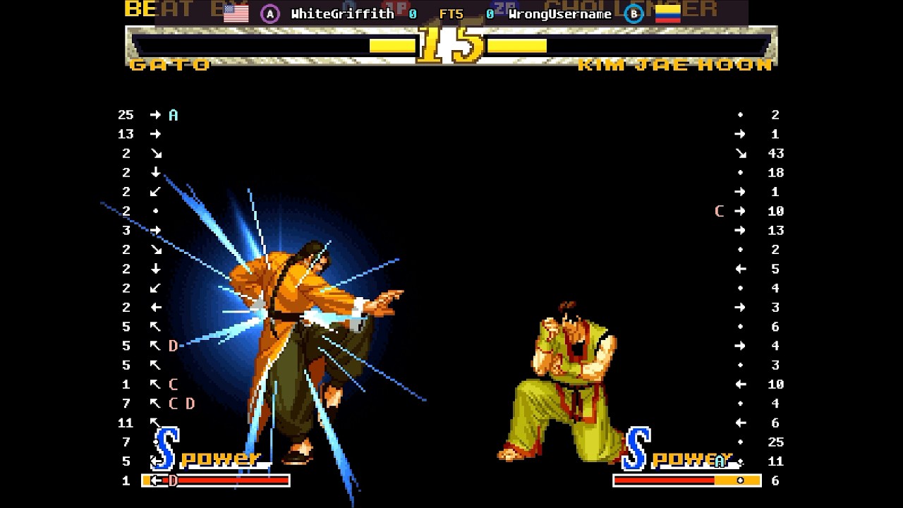 Garou: Mark of the Wolves - 🇺🇸 WhiteGriffith(A) vs 🇨🇴 WrongUsername(B) | (2026-02-15 04:05 UTC)