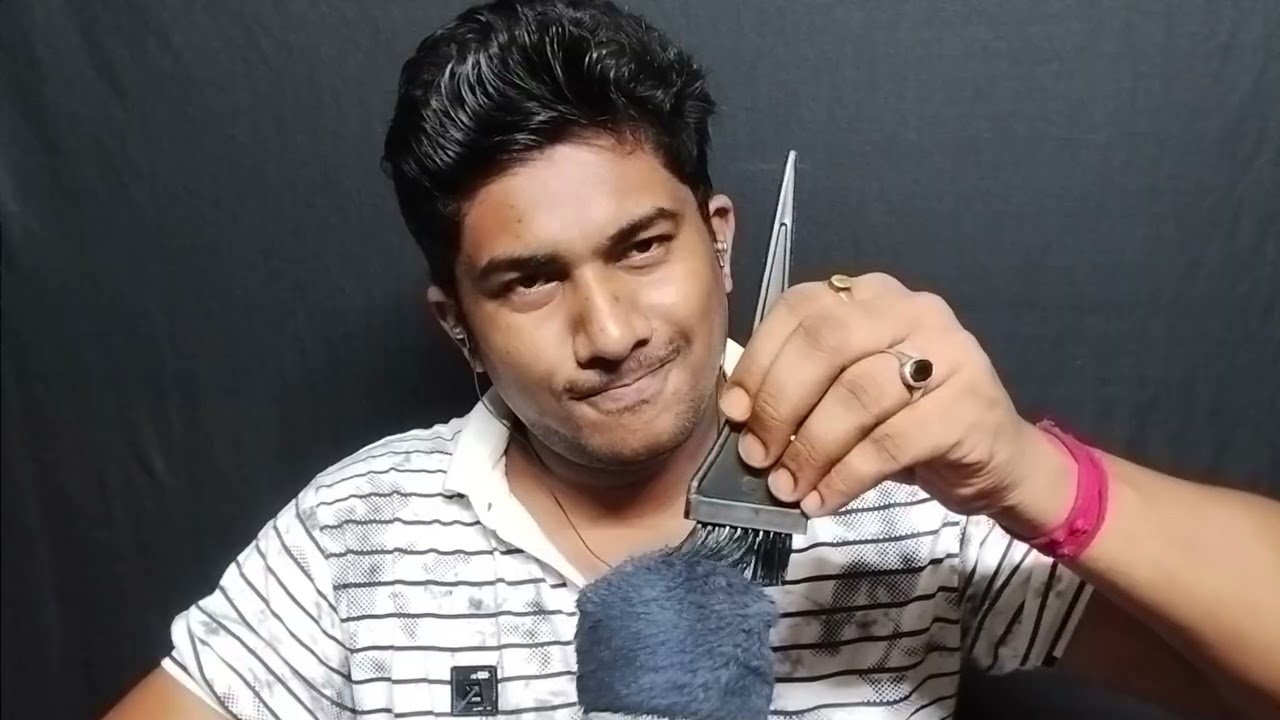 ASMR: Binaural Haircut with Soft Scissor Sounds and Tingle-Inducing Brushing